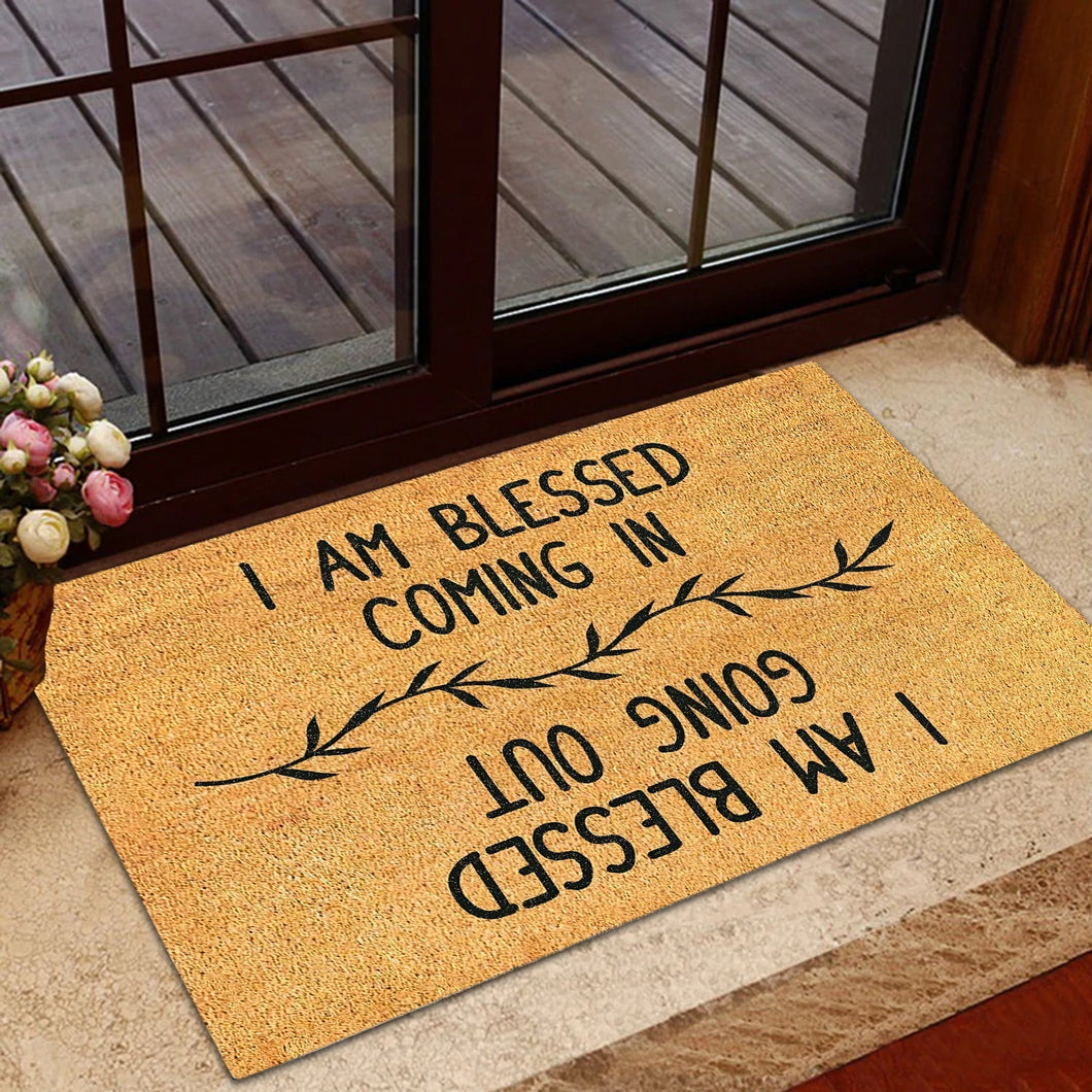 I Am Blessed Personalized Doormat