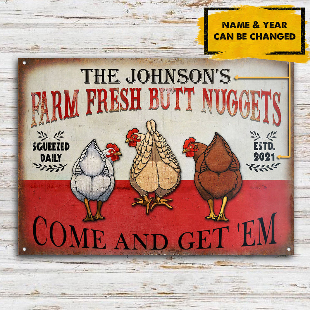 Personalized Chicken Nuggets Come Customized Classic Metal Signs