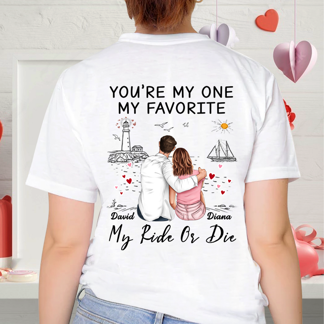 You're My One, My Favorite Couple Personalized Shirt, Personalized Gift for Couples, Husband, Wife, Parents, Lovers