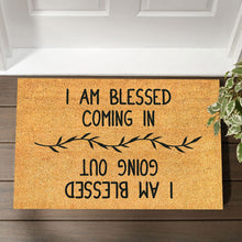 Load image into Gallery viewer, I Am Blessed Personalized Doormat
