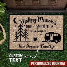 Load image into Gallery viewer, Custom Making Memories Camping Doormat
