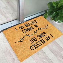 Load image into Gallery viewer, I Am Blessed Personalized Doormat
