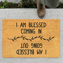 Load image into Gallery viewer, I Am Blessed Personalized Doormat
