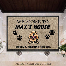 Load image into Gallery viewer, personalized dog doormat no need to knock
