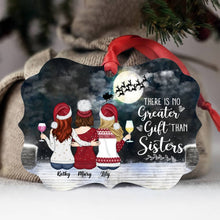 Load image into Gallery viewer, There is No Greater Gift than Sisters - Personalized Christmas Ornament
