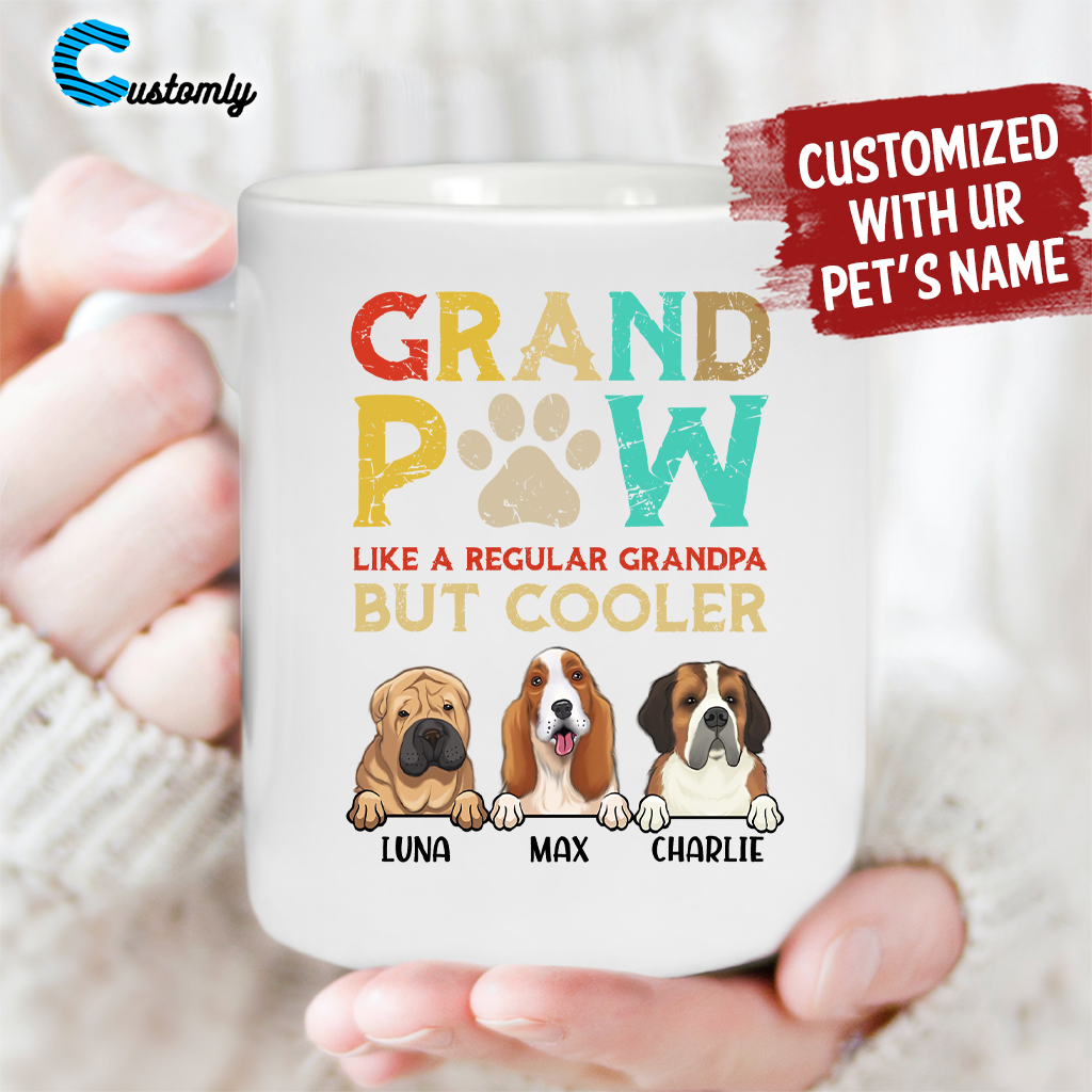 Personalized Grand Paw and Grand Maw Pet Mug