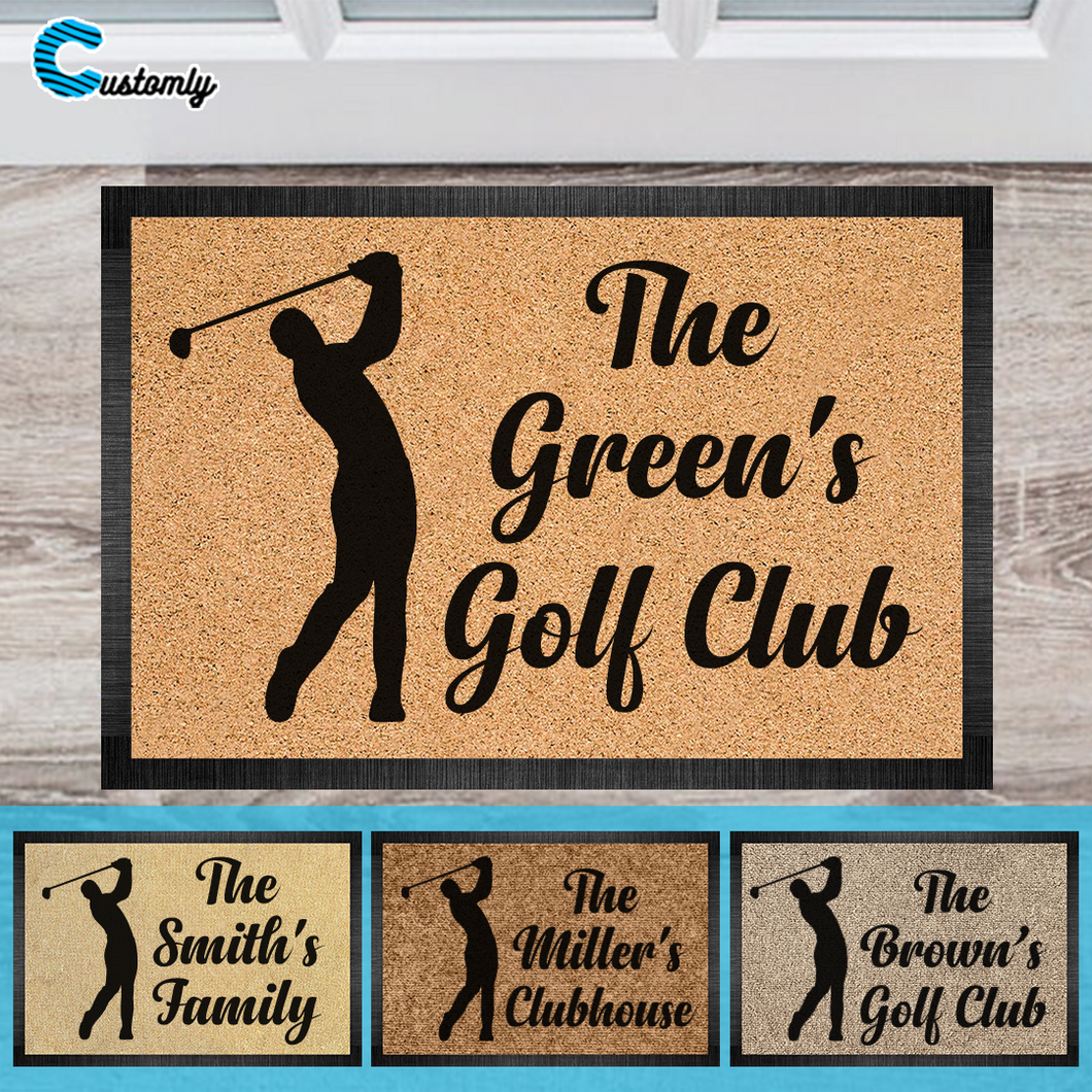 Golf Man Personalized Doormat