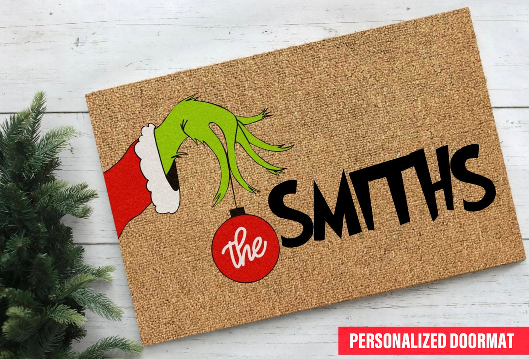 The Grinch Custom Christmas Doormat