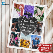 Load image into Gallery viewer, Personalized Love Photo Collage Blanket
