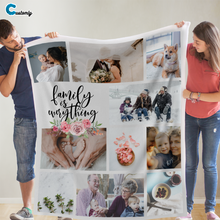 Load image into Gallery viewer, Family Photo Collage Personalized Blanket
