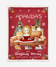 Load image into Gallery viewer, Christmas Movie Watching Blanket 2 - Up To 7 Pets
