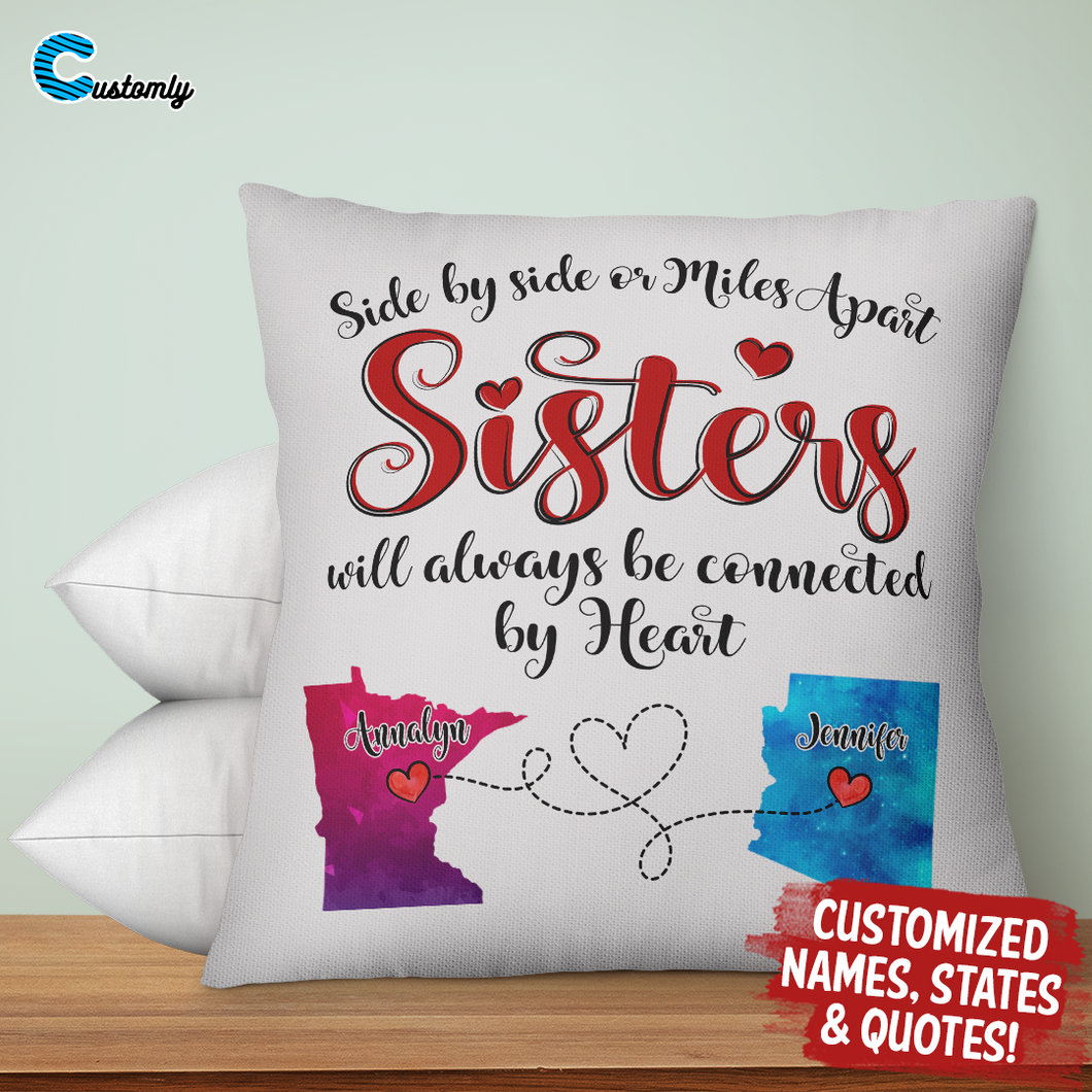 Will Always Be Connected By Heart Personalized Pillow