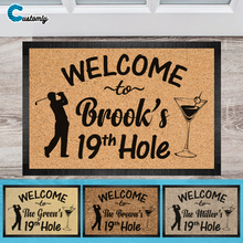 Load image into Gallery viewer, 19th Hole Personalized Doormat
