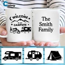 Load image into Gallery viewer, Welcome To Our Campsite Camping 2 - Personalized Mug
