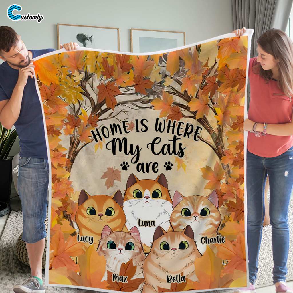 Home Is Where My Pets Are Personalized Blanket