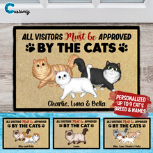 Load image into Gallery viewer, All Visitors Must Be Approved By Cats Personalized Doormat
