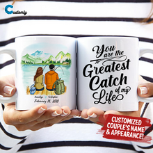 Load image into Gallery viewer, You Are The Greatest Catch Of My Life Customized Fishing Couple Mug
