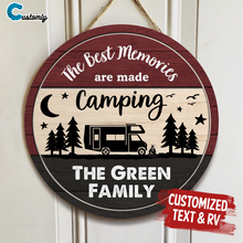 Load image into Gallery viewer, Custom Best Memories Camping - Door Sign
