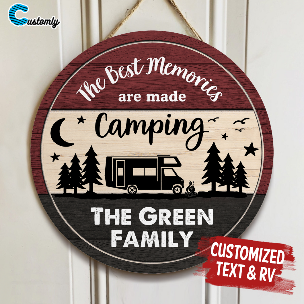 Custom Best Memories Camping - Door Sign