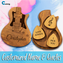 Load image into Gallery viewer, Engraved Wood Guitar Picks
