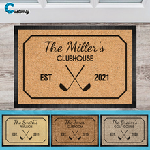 Load image into Gallery viewer, Golf Clubhouse Personalized Doormat
