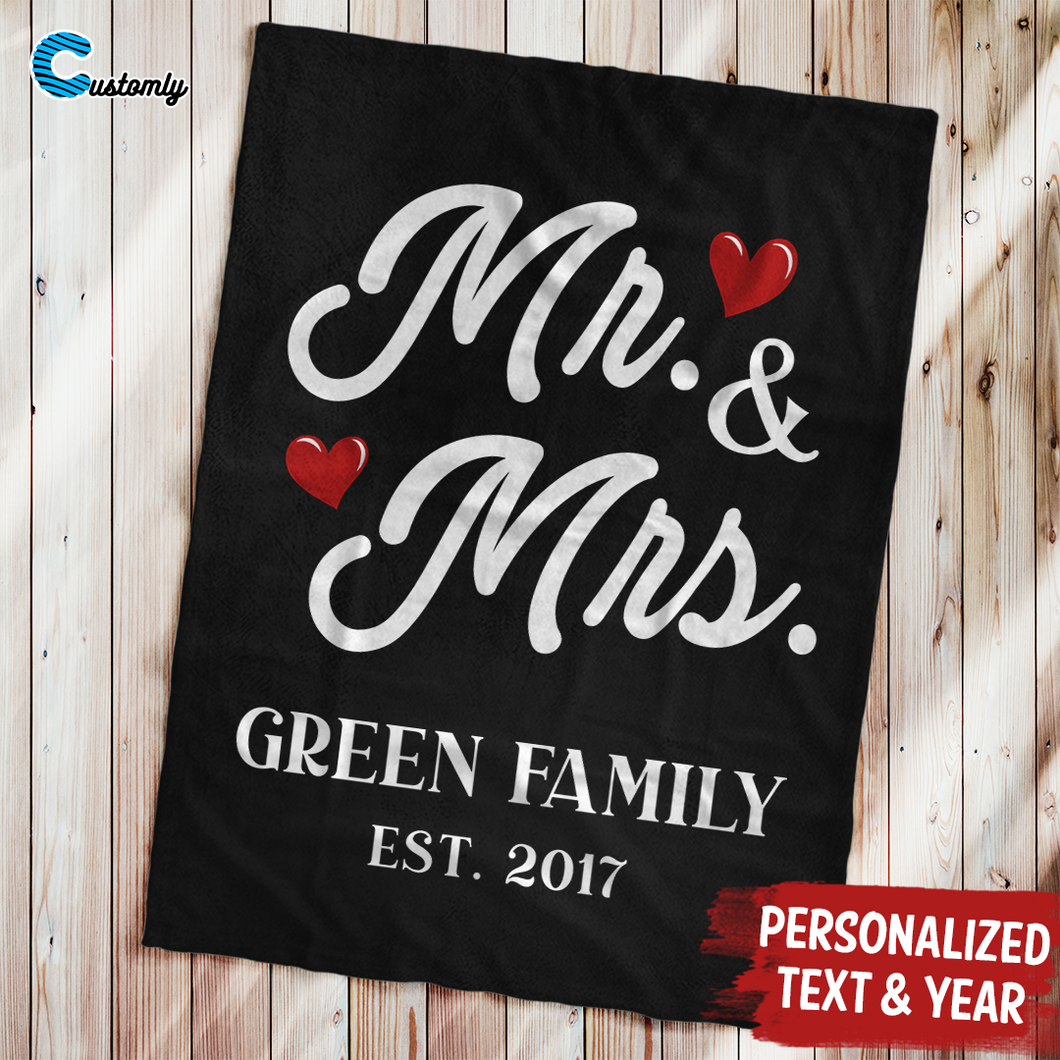 Mr. & Mrs. Personalized Blanket