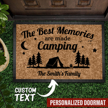 Load image into Gallery viewer, Custom Best Memories Camping Doormat
