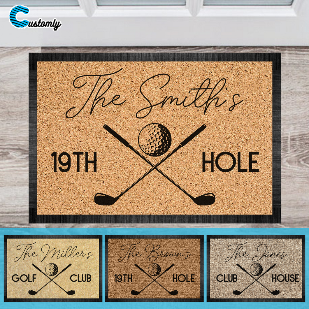 19th Hole 2 Personalized Doormat