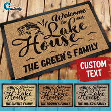 Load image into Gallery viewer, Welcome to our Lake House Personalized Doormat
