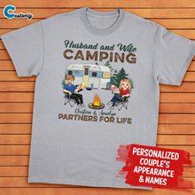 Load image into Gallery viewer, Camping Partners For Life Husband And Wife - Personalized T-Shirt
