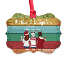 Load image into Gallery viewer, Mother &amp; Daughters Forever Linked Together - Personalized Christmas Ornament
