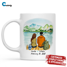 Load image into Gallery viewer, You Are The Greatest Catch Of My Life Customized Fishing Couple Mug
