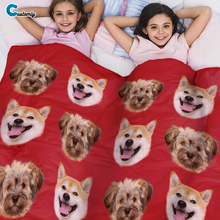 Load image into Gallery viewer, Pet Faces Personalized Blanket
