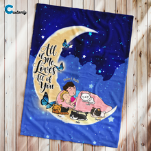 Load image into Gallery viewer, I Love You To The Moon And Back Personalized Blanket
