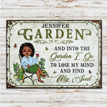 Load image into Gallery viewer, And Into The Garden I Go - Personalized Garden Sign
