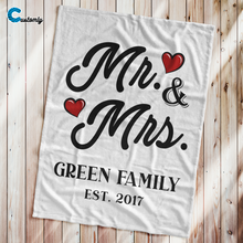 Load image into Gallery viewer, Mr. &amp; Mrs. Personalized Blanket
