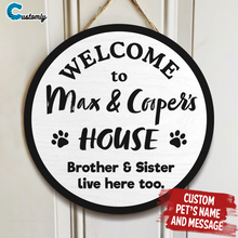 Load image into Gallery viewer, Pup Custom Welcome Home Dog - Door Sign
