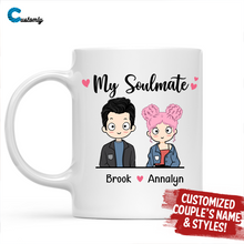 Load image into Gallery viewer, Soulmate Chibi Couple Personalized Mug
