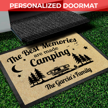 Load image into Gallery viewer, Custom Best Memories Camping Doormat
