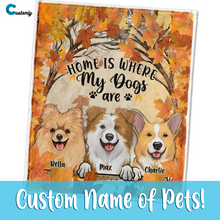 Load image into Gallery viewer, Home Is Where My Pets Are Personalized Blanket
