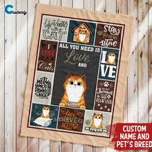 Load image into Gallery viewer, All you need - Personalized Custom Fleece Blanket
