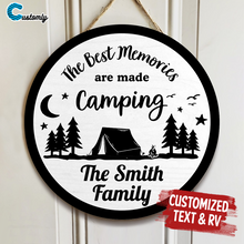 Load image into Gallery viewer, Custom Best Memories Camping - Door Sign
