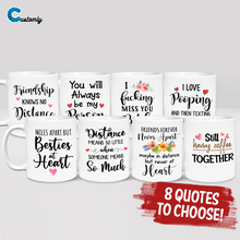 Load image into Gallery viewer, Bestie Long Distance Quotes Personalized Coffee Mug
