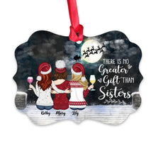 Load image into Gallery viewer, There is No Greater Gift than Sisters - Personalized Christmas Ornament
