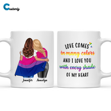 Load image into Gallery viewer, The Happiest I&#39;ve Ever Felt Was That Moment When I Discovered You Loved Me Too LGBT Personalized Mug
