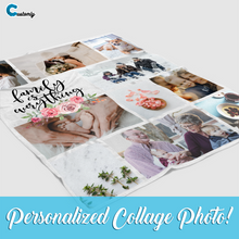 Load image into Gallery viewer, Family Photo Collage Personalized Blanket
