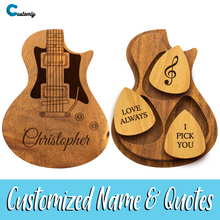 Load image into Gallery viewer, Engraved Wood Guitar Picks
