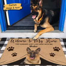 Load image into Gallery viewer, Upload Pet Photo Welcome To My Home - Personalized Mat
