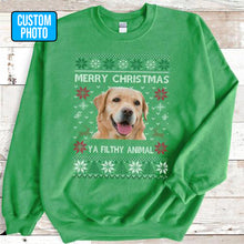 Load image into Gallery viewer, Custom &quot;Ya Filthy Animal Christmas&quot; Sweater/Hoodie
