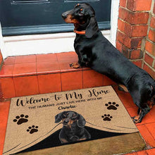 Load image into Gallery viewer, Upload Pet Photo Welcome To My Home - Personalized Mat
